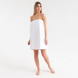 Полотенце банное Экономь и Я «Парео» 68×150 см, цвет белый, 100%хл с AIRO, 320 г/м²