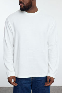 TRENDYOL MAN Buyuk Beden Siyah %100 Pamuk Regular/Normal Kesim Dokulu Kal?n Rahat T-Shirt TMNAW25BF00001 - Trendyolmilla фото 3