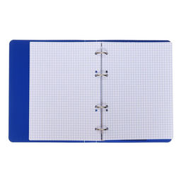 Тетрадь на кольцах 80 листов в клетку, синяя, пластиковая обложка, блок офсет - Calligrata фото 9