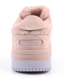 04-P124-2C PINK Кроссовки демисезонные женские (натуральная замша, искусственный мех)