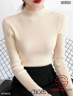 Женская однотонная водолазка