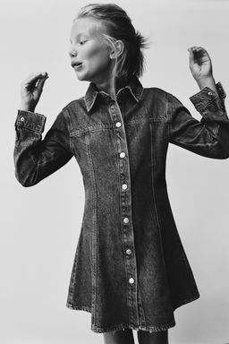 CUT-OUT DENIM DRESS - Zara фото 6