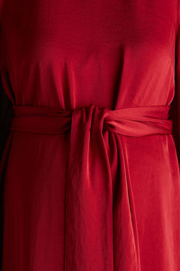 MAMA Vestido de saten con cinturon de anudar - H&m фото 6