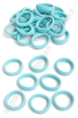 Резинки бесшовные для волос "Premium" 4 см (80 шт) SF-7051, светло-голубой №8037