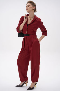 Короткий пиджак Джуди (бордовый) - Эльза фото 22