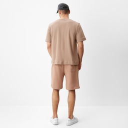 Футболка мужская из органического хлопка MINAKU REGULAR FIT: бежевая, р-р 50