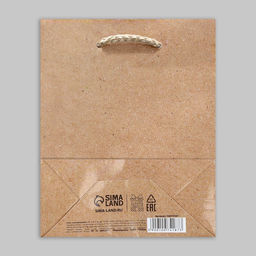 Цена за 2 шт. Пакет подарочный ламинированный, упаковка, «Крафт», S 12 х 15 х 5.5 см