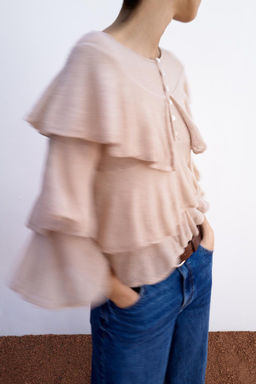 RUFFLED KNIT SWEATER - Zara фото 2