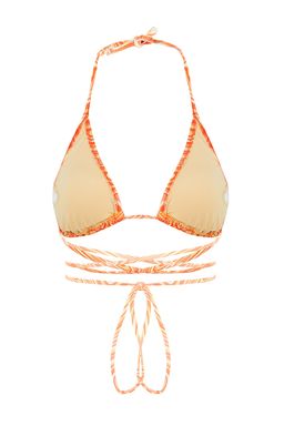 TRENDYOLMILLA Soyut Desenli Ucgen Baglamal? Brazilian Bikini Ustu TBESS23BU00060  фото 10