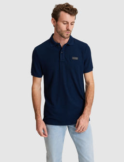Lacivert Slim Fit _rme Dokulu Polo Yaka Ti__rt