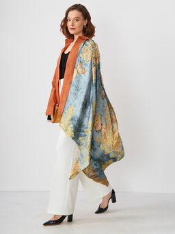 Большой, мягкий, тонкий и очень нежный двусторонний палантин с рисунком - Tantino фото 4