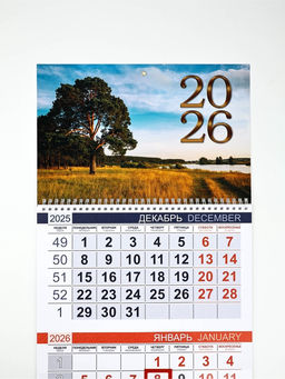 Календарь квартальный 2026 «Дерево»