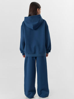 Комплект для девочек синий с надписью "Rockstar"