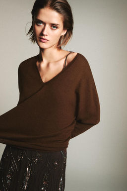 JERSEY 100% LANA EXTRASUAVE ESCOTE PICO / Marr?n