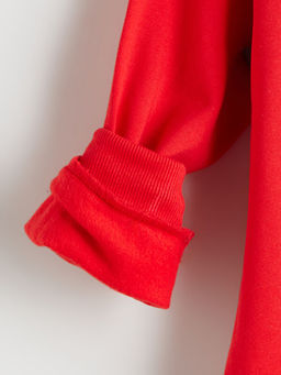 Bisiklet Yaka Bask?l? Erkek ?ocuk Sweatshirt