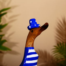 Сувенир «Утка в синем», 29 см, дерево