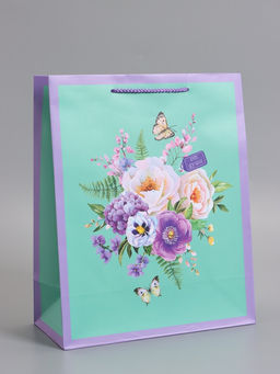 Пакет подарочный ламинированный «От души», 26×12×32 см