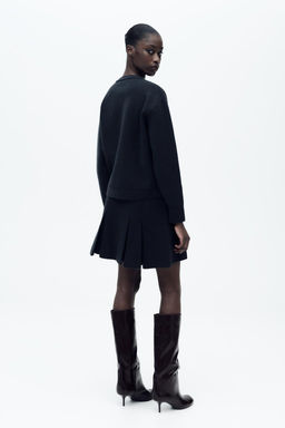 BOX PLEAT KNIT MINI SKIRT - Zara фото 3