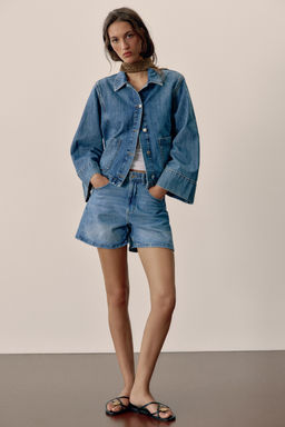 CAZADORA Z1975 DENIM CORTA / Azul medio