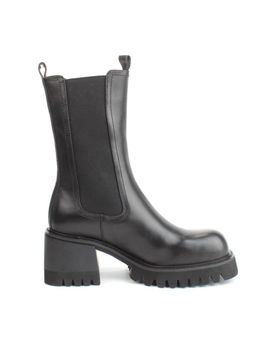 01-GZ6115-X81 BLACK Ботильоны демисезонные женские (натуральная кожа, байка) - Фабричный китай фото 10