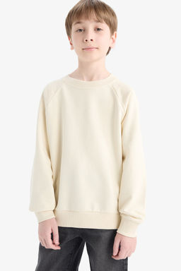 Bisiklet Yaka Basic D_z Okul Sweatshirt Erkek _ocuk - Defacto фото 3