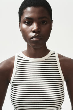 Camiseta sin mangas en algod?n acanalado - H&m фото 8