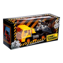 Грузовик радиоуправляемый Эвакуатор, с мотоциклом, работает от батареек, МИКС - Автоград фото 12