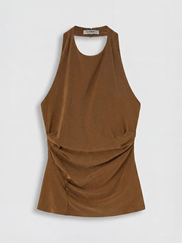 Halter Yaka B?zg?l? Bluz
