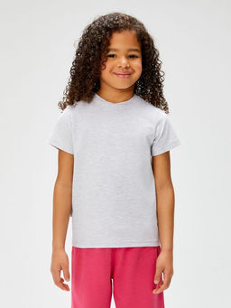 ACOOLA / Футболка детская для девочек Hart серый меланж