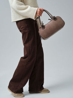 Замшевая сумка Curl DBR 31363 капучино  фото 9