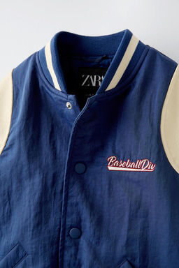 BOMBER JACKET WITH EMBROIDERED SLOGAN - Zara фото 5