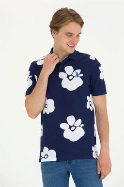 U. S. Polo Assn / Мужская темно-синяя футболка с воротником-поло - U.s. polo assn фото 10