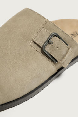 ZUECO PIEL HEBILLA / Gris Topo - Zara фото 3