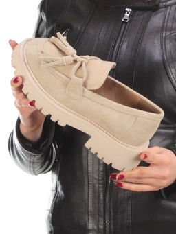 03-5929-2 BEIGE Лоферы женские - No name фото 2