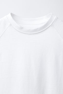 CAMISETA LISA MANGA SISA / Blanco - Zara фото 3