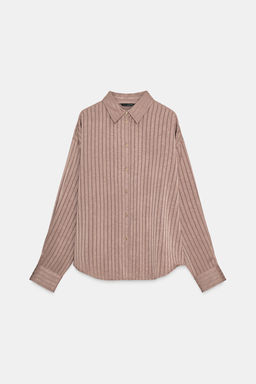 STRIPED SATIN SHIRT - Zara фото 7