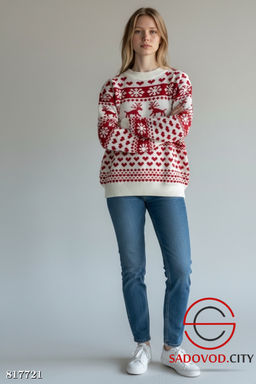 Свитер женский с оленями - Bruno фото 2