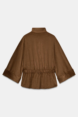 FAUX SUEDE SAFARI SHIRT - Zara фото 6