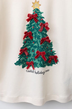 AGES 6-14 / TREE PRINT VELVET RIBBON PYJAMAS - Zara фото 6