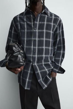 FLOWING CHECK SHIRT - Zara фото 5