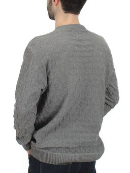 E633 GRAY Джемпер мужской (100% шерсть) - Fashion фото 4