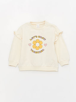 Bisiklet Yaka Bask?l? K?z Bebek Sweatshirt 2li - Waikiki фото 2