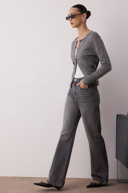 TRENDYOLMILLA Mavi Soluk Efekt Vintage Yuksek Bel Wide Leg Jeans TWOAW24JE00089  фото 2