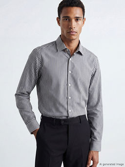 Slim Fit ?izgili Erkek G?mlek