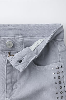 JEANS BOOTCUT TACHAS / Gris azul - Zara фото 3