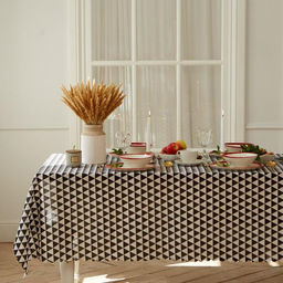 Скатерть Доляна Треугольники 145х1453см,100%пэ, рогожка 130 гр/м