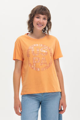 Женская оранжевая футболка
