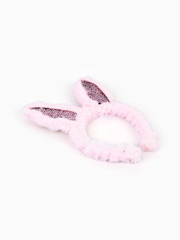 Ободок для волос детский «Пушистый зайка», цвет розовый