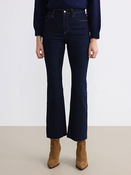 Crop Flare Kad?n Jean Pantolon