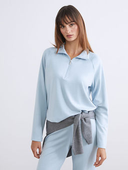 Dik Yaka Oversize Kad?n Sweatshirt